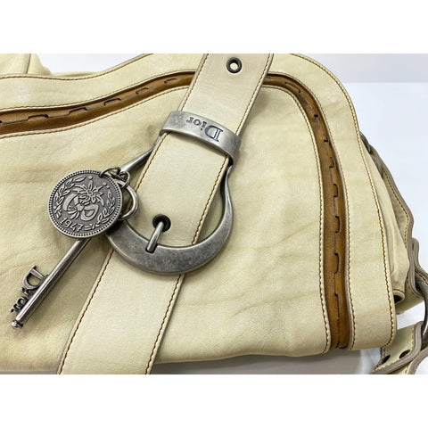 Christian Dior Gaucho Shoulder Bag beige WS32114