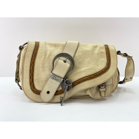 Christian Dior Gaucho Shoulder Bag beige WS32114