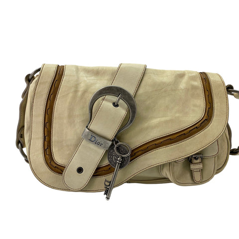 Christian Dior Gaucho Shoulder Bag beige WS32114