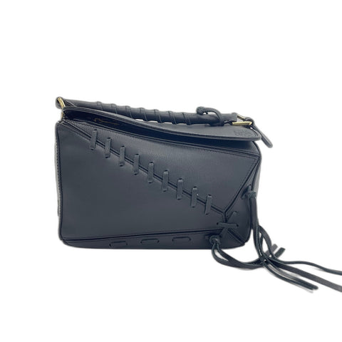 LOEWE 2-Way Puzzle Bag with Lace-Up Handbag black WS32120