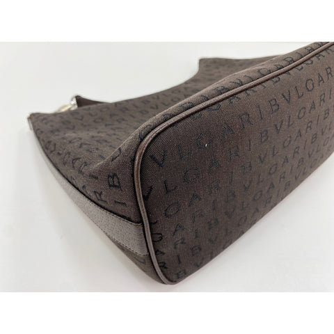BVLGARI Logo mania Handbag Brown WS32124