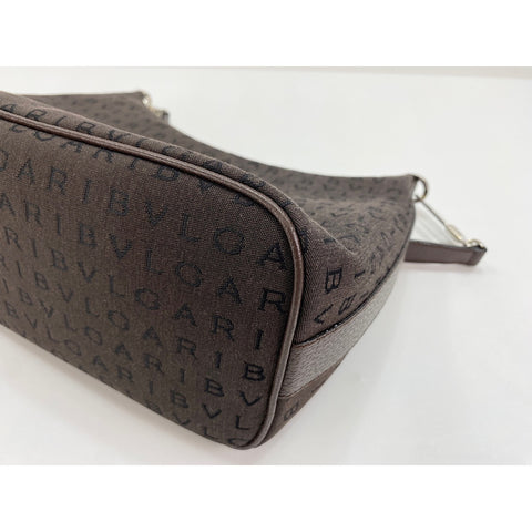 BVLGARI Logo mania Handbag Brown WS32124