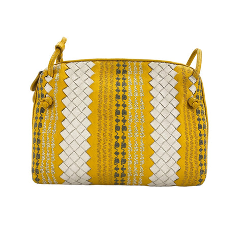 BOTTEGAVENETA Leather INTRECCIATO Shoulder Bag yellow WS32126