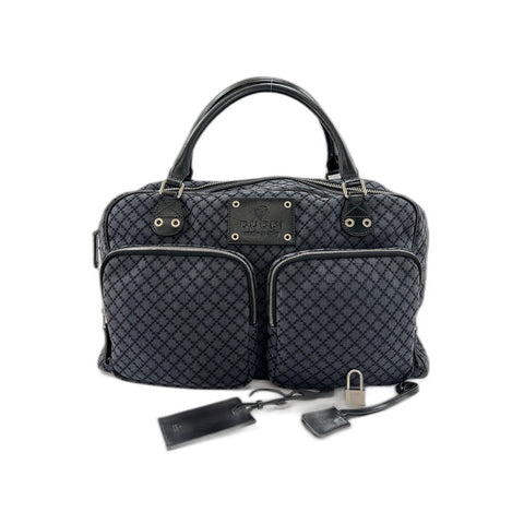GUCCI Crest Handbag Navy WS32130