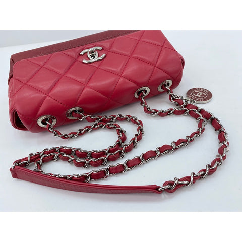 CHANEL Matrasse Shoulder Bag Red WS32141