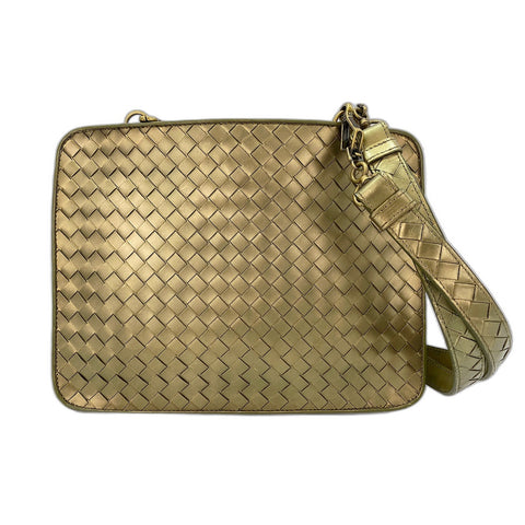 BOTTEGAVENETA INTRECCIATO Shoulder Bag gold WS32143