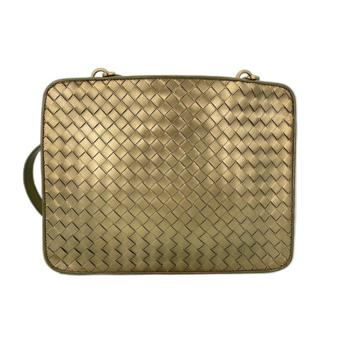 BOTTEGAVENETA INTRECCIATO Shoulder Bag gold WS32143