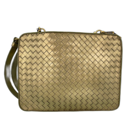 BOTTEGAVENETA INTRECCIATO Shoulder Bag gold WS32143