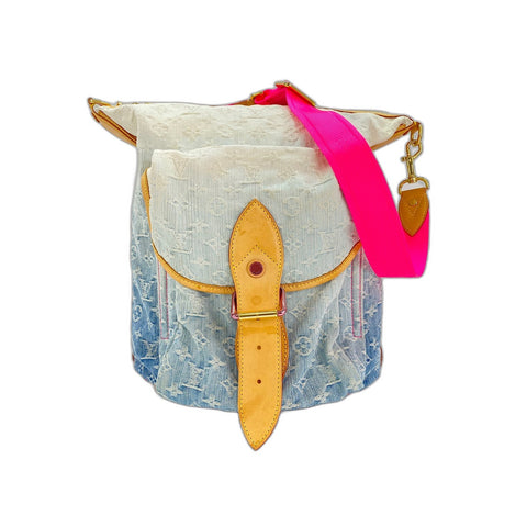 LOUIS VUITTON Sunburst PM Shoulder Bag blue WS32150