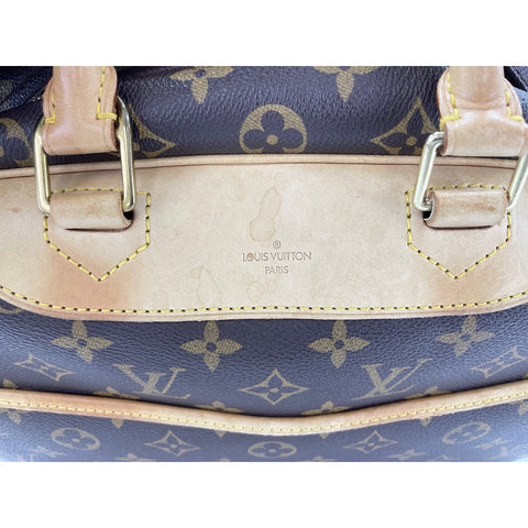 LOUIS VUITTON Deauville Handbag Brown WS32151
