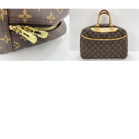 LOUIS VUITTON Deauville Handbag Brown WS32151
