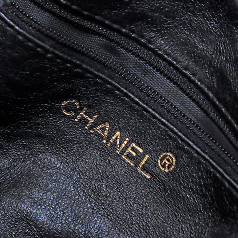 シャネル CHANEL ココマーク マトラッセ フリンジ ポーチ１番台 ポーチ ブラック WS3229