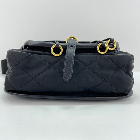 PRADA Corsaire quilting Shoulder Bag leather black WS32343