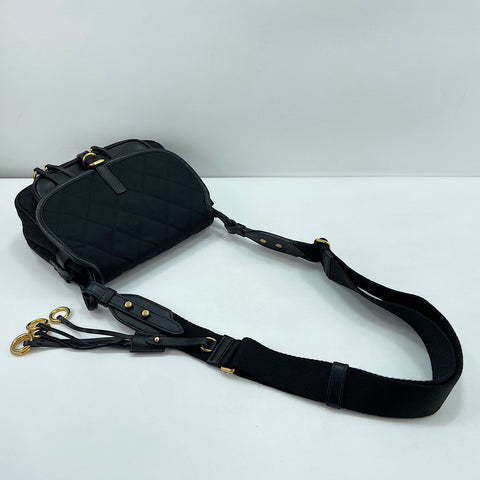 PRADA Corsaire quilting Shoulder Bag leather black WS32343
