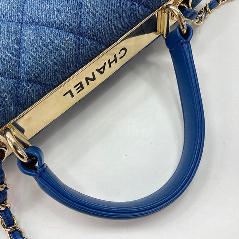 CHANEL Matelasse denim Handbag denim blue WS32347