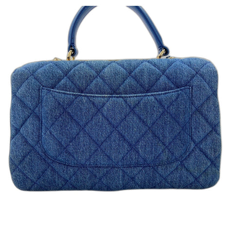 CHANEL Matrasse Handbag denim blue WS32347