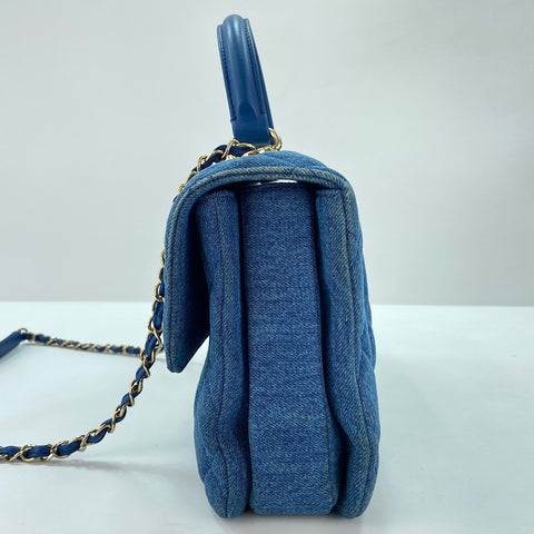 CHANEL Matelasse denim Handbag denim blue WS32347