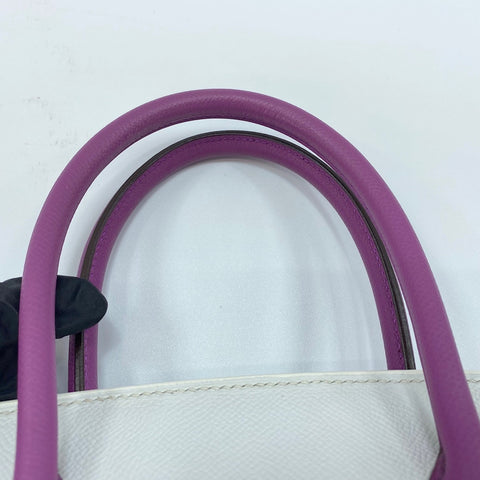 HERMES Personal Birkin Serie 30 Handbag white WS32350
