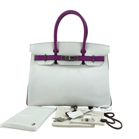 HERMES Personal Birkin Serie 30 Handbag white WS32350