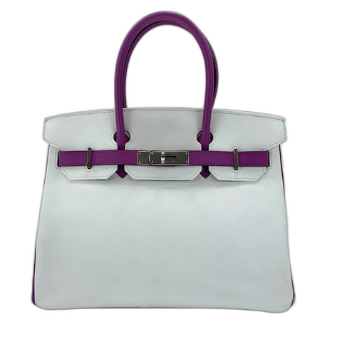HERMES Personal Birkin Serie 30 Handbag white WS32350