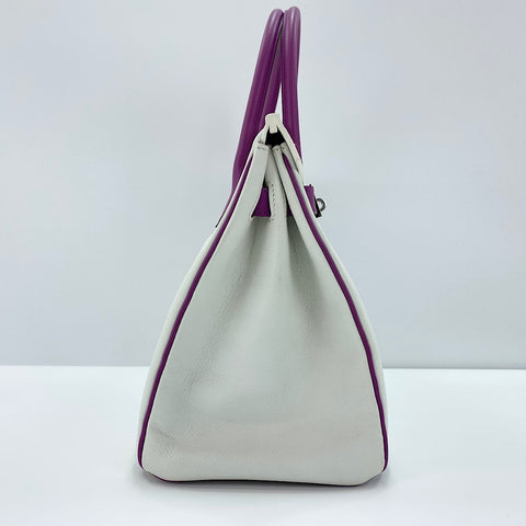 HERMES Personal Birkin Serie 30 Handbag white WS32350