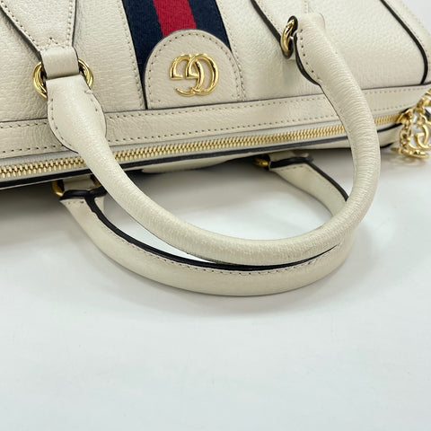 GUCCI Ophidia 2WAY Boston bag leather white WS32354