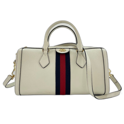 GUCCI Ophidia 2WAY Boston bag leather white WS32354