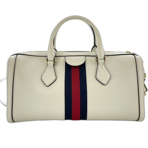GUCCI Ophidia 2WAY Boston bag leather white WS32354