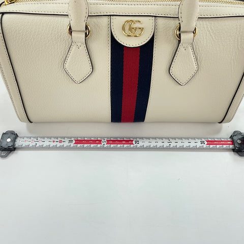 GUCCI Ophidia 2WAY Boston bag leather white WS32354