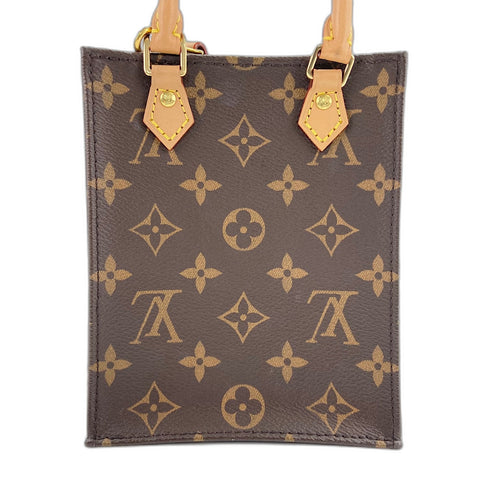 LOUIS VUITTON Petit Sac Plat Handbag Brown WS32359