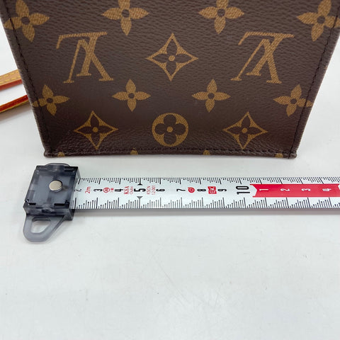 LOUIS VUITTON Petit Sac Plat Handbag Brown WS32359