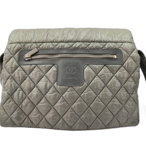 CHANEL Cococoon Messenger bag Nylon gray WS32360