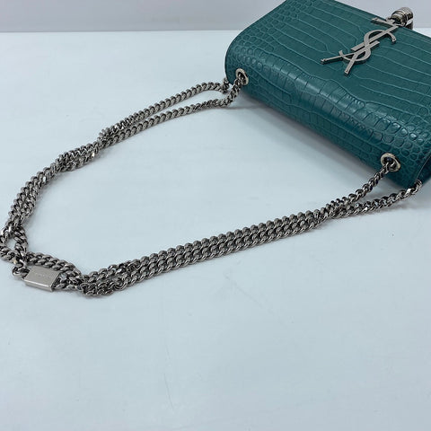 YVES SAINT LAURENT Kate Tassel Shoulder Bag leather green WS32361