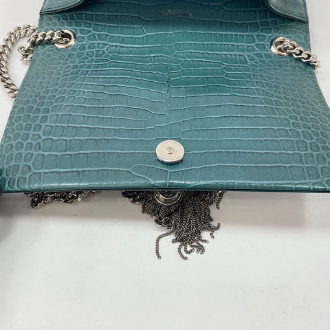 YVES SAINT LAURENT Kate Tassel Shoulder Bag leather green WS32361