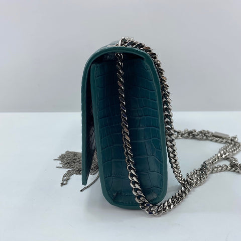 YVES SAINT LAURENT Kate Tassel Shoulder Bag leather green WS32361