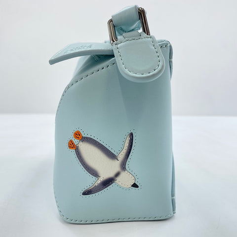 LOEWE x Snafujita Puzzle Bag Mini 2WAY Handbag leather blue WS32362