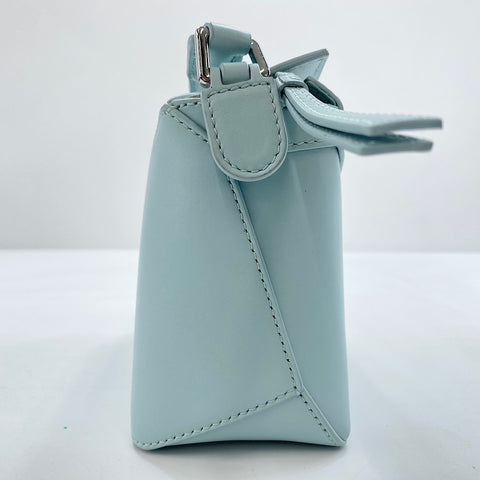 LOEWE x Snafujita Puzzle Bag Mini 2WAY Handbag leather blue WS32362