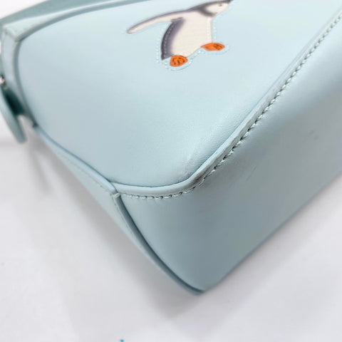 LOEWE x Snafujita Puzzle Bag Mini 2WAY Handbag leather blue WS32362