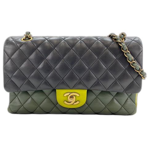 CHANEL Matrasse 25 Shoulder Bag lambskin green WS32366