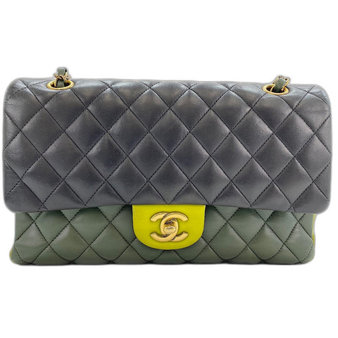 CHANEL Matrasse 25 Shoulder Bag lambskin green WS32366