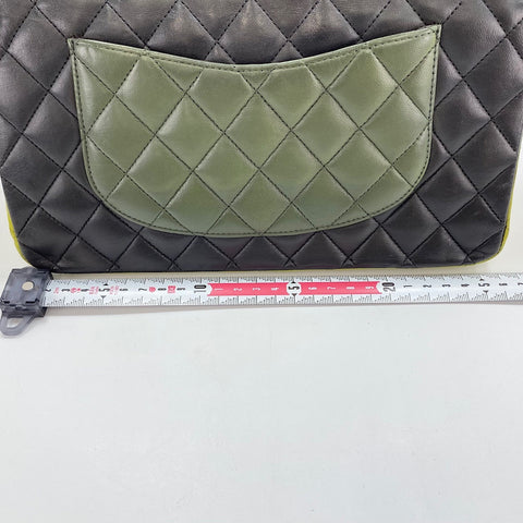 CHANEL Matrasse 25 Shoulder Bag lambskin green WS32366
