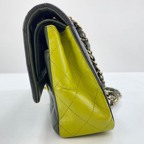 CHANEL Matrasse 25 Shoulder Bag lambskin green WS32366