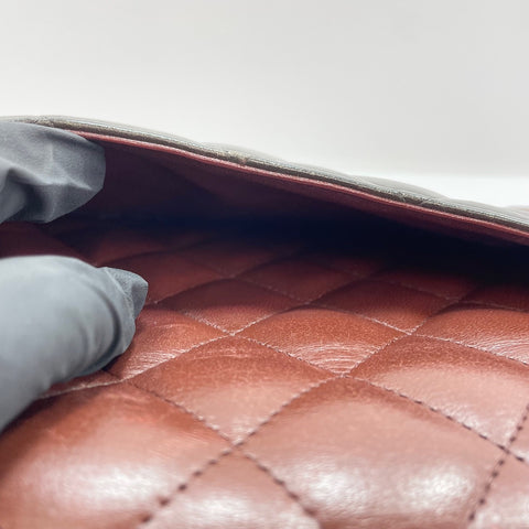 CHANEL Matelasse 30 Shoulder Bag lambskin Brown WS32367