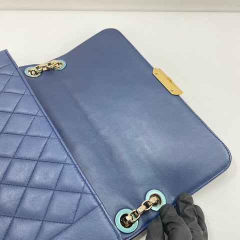 CHANEL Sick With Me Shoulder Bag lambskin Navy WS32368
