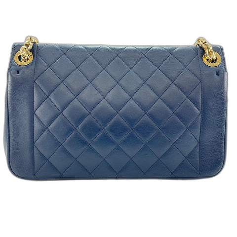CHANEL Sick With Me Shoulder Bag lambskin Navy WS32368