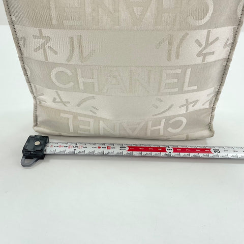 CHANEL Ginza store exclusive Pearl COCO Mark Shoulder Bag canvas white WS32369