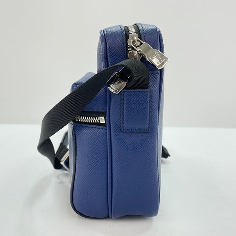 LOUIS VUITTON Messenger PM Shoulder Bag blue WS32370