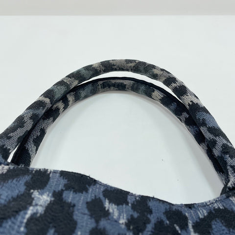 Christian Dior Leopard Print Book Tote Tote Bag blue WS32374