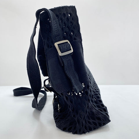 Christian Dior Christian Dior Camp Mesh Shoulder Bag canvas black WS32375
