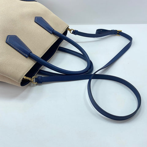 PRADA Canapa 2WAY Handbag canvas beige WS32382